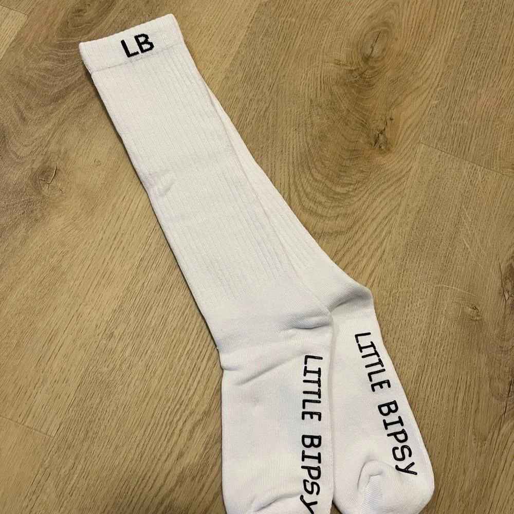 Little Bipsy White Womens Tall Socks
